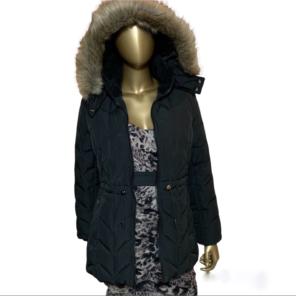 Womens Kenneth Cole hooded coat